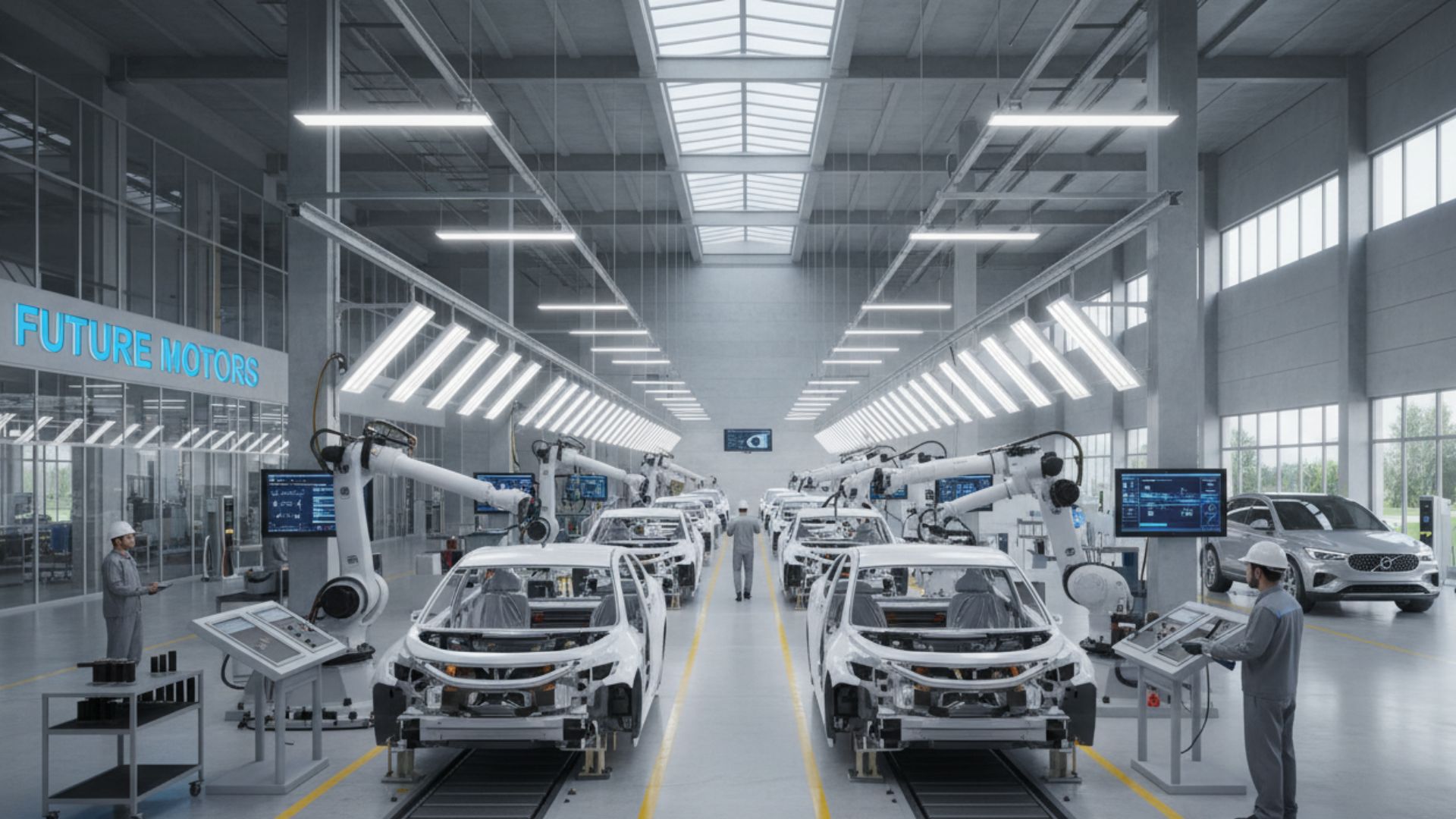 Planta de fabricación de automóviles eléctricos