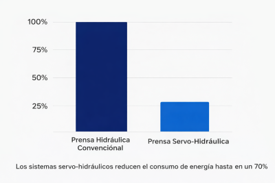 Comparación gasto energético prensa servo vs. hidráulica