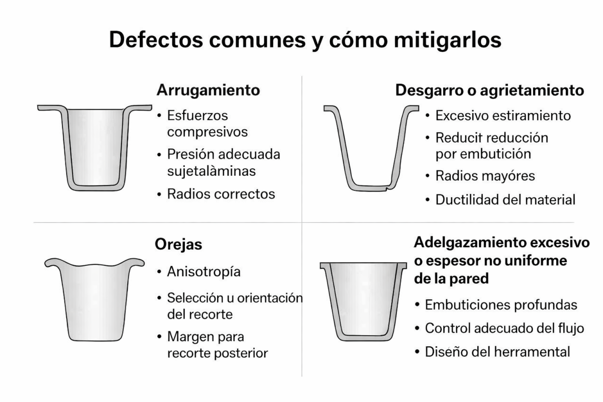Defectos comunes en embutición