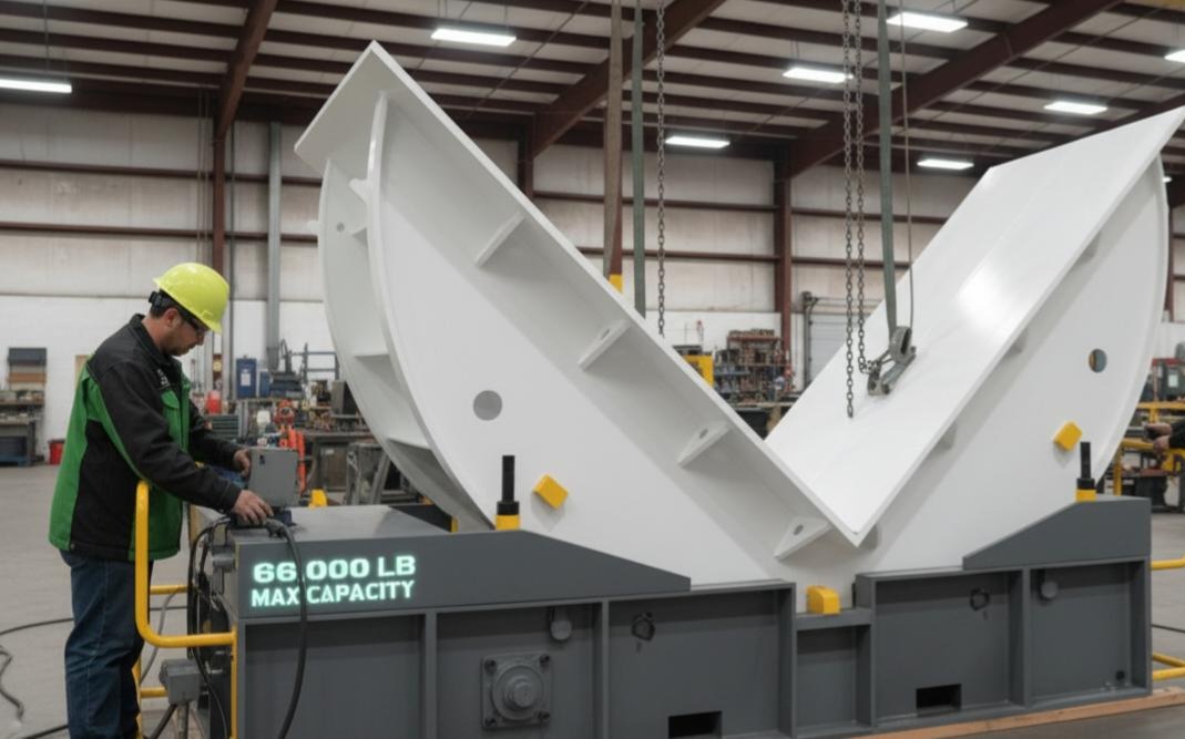 MetalPress rigging up 30 ton volteadora de matrices